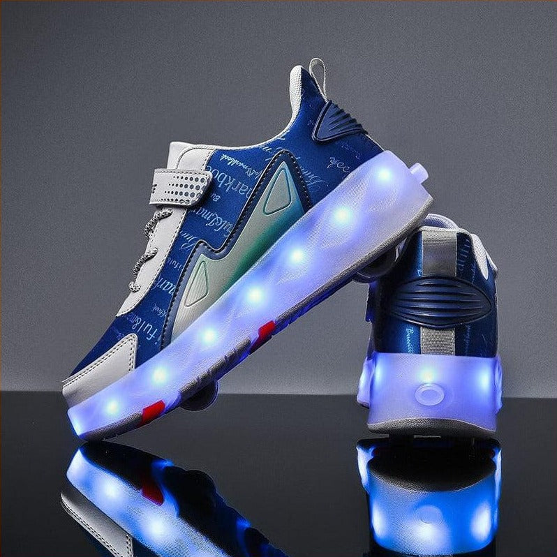 Kids Cool LED Shoes Roller Skate Shoes Fashion Light Wheels
