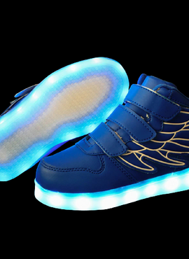 Led Shoes With Flying Straps For Kids - Blue | Kids Led Light Shoes  | Led Light Shoes For Girls & Boys