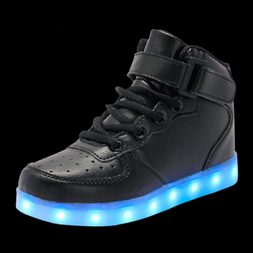 Gold Led Shoes High Top With Remote | Golden Light Up Shoes For Men And Women | Led Shoes For Kids And Adults | ledlegs.