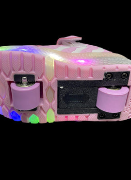 Led Roller Shoes For Kids 1 or 2 Wheel Options - Pink  | Led Light Roller Heel Wheel Shoes